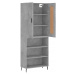 vidaXL Skříň highboard betonově šedá 69,5x34x180 cm kompozitní dřevo