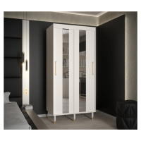 Šatní skříň Abi Calipso Pol Barva korpusu: Bílá, Rozměry: 100 cm, Dveře: Bílá + zrcadlo