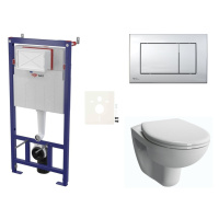 Cenově zvýhodněný závěsný WC set SAT do lehkých stěn / předstěnová montáž+ WC VitrA Normus SIKOS