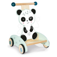 Dřevěné chodítko Panda Activity Walker Eichhorn s gumovými kolečky a úložným prostorem od 12 měs