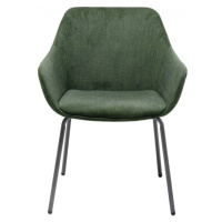 KARE Design Zelená čalouněná židle s područkami Avignon