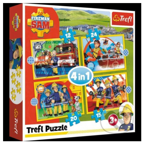 Požárník Sam / Rádi pomůžeme 4v1 - puzzle z kategorie 15 - 60 dílků Trefl