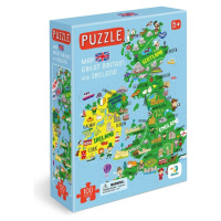 Puzzle Mapa Velké Británie a Severního Irska 100 dílků