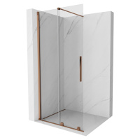 MEXEN/S Velar posuvné sprchové dveře Walk-in 120 cm, transparent, růžové zlato 871-120-000-03-60