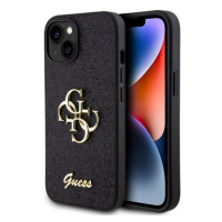 Zadní Kryt Guess pro Apple iPhone 15 Glitter Script Big 4G černá