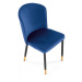 Jídelní židle HILLS –⁠ kov/látka, modrá