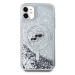 Karl Lagerfeld Liquid Glitter Karl and Choupette Heads MagSafe Zadní Kryt pro iPhone 11 Transpar