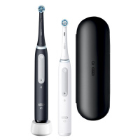 Oral-B iO 4 Matt Black/Quite White Duo Pack magnetické zubní kartáčky