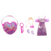 Mattel Barbie batoh kabelka s oblečkem a doplňky kabelka srdce