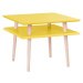 Žlutý konferenční stolek Ragaba Square, 55x55 cm