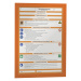 DURABLE Informační rámečky DURAFRAME®, samolepicí, magnetické, pro formát DIN A4, oranžový rámeč