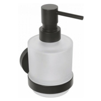 SAPHO XB101 X-Round black dávkovač mýdla, mléčné sklo/černá, 200 ml