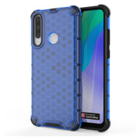 Honeycomb pancéřové pouzdro se silikonovým rámem pro Huawei Y6p blue