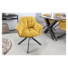 LuxD Designová otočná židle Vallerina hořčicová žlutá