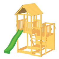 Dětská hrací věž Penthouse 150 s dlouhou skluzavkou