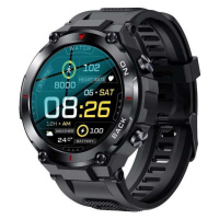 Pánské chytré hodinky GlacierX vodotěsné Vojenský puls tlak Gps Černá