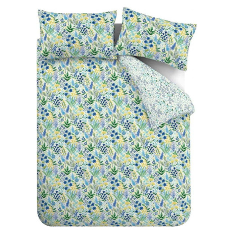 Zeleno-modré povlečení na dvoulůžko 200x200 cm Tilly Floral – Catherine Lansfield