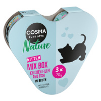Cosma Nature Kitten Heart-Box 3 x 70 g - se 3 různými druhy