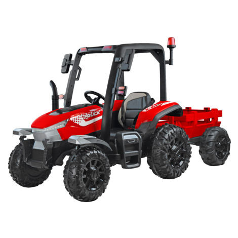mamido  Dětský elektrický traktor s přívěsem Blast 4x4 červený