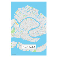 Mapa Venezia color, (26.7 x 40 cm)