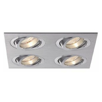 BPM Vestavné svítidlo Aluminio Plata, kart.hliník 12LEDx3W, 230V 3015LED2.D40.3K