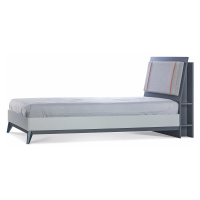 Studentská postel 100x200 thor - béžová/šedá/černá