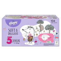 2x BELLA HAPPY Baby Plenky jednorázové Junior Box 11-18 kg 52 ks