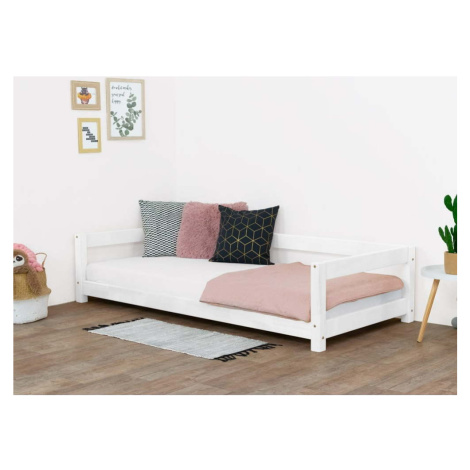 Bílá dětská dřevěná postel Benlemi Study, 90 x 160 cm