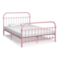 Rám postele růžový kov 160x200 cm