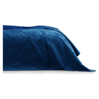 Modrý přehoz přes postel AmeliaHome Laila Royal, 260 x 240 cm