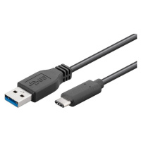 PremiumCord Kabel USB 3.2 konektor C/male - USB 3.0 A/male, černý, 2m