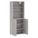 vidaXL Skříň highboard šedá sonoma 69,5 x 34 x 180 cm kompozitní dřevo