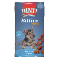RINTI Extra Bitties Puppy - výhodné balení 8 x 75 g (kuřecí & hovězí)