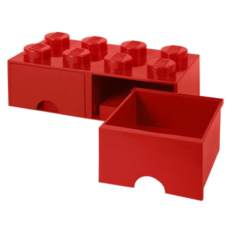 Úložný box LEGO, 2 šuplíky, velký (8), červená - 40061730 SmartLife
