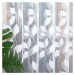 Dekorační vzorovaná záclona na žabky MARTYNA LONG bílá 200x250 cm (cena za 1 kus dlouhé záclony)
