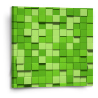 Sablio Obraz Green Blocks 3D - 50x50 cm