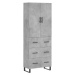 vidaXL Skříň highboard betonově šedá 69,5x34x180 cm kompozitní dřevo