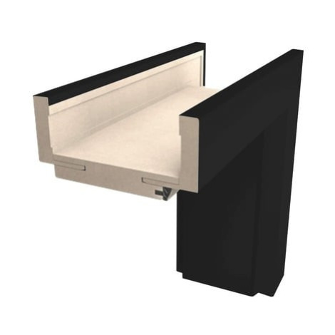 Obložková zárubeň Naturel pro tloušťku stěny 24-28 cm černá CPL 80 cm levá O6CPLC80L