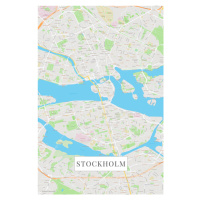 Mapa Stockholm color, (26.7 x 40 cm)