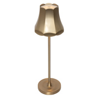 Retro stolní lampa růžové zlato dobíjecí IP44 - Granny