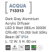 NOVA LUCE venkovní sloupkové svítidlo ACQUA tmavě šedý hliník akrylový difuzor LED 5W 3000K 110-