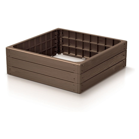 Vyvýšený záhon BASE WOODY, hnědá 75 x 75 x 25 cm PRIBWS-7587U Prosperplast