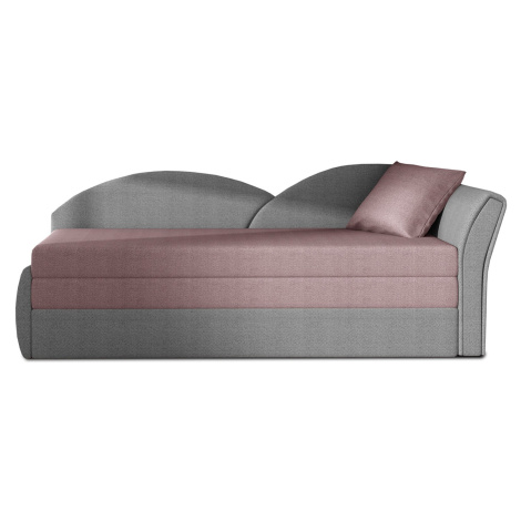 Eltap Rozkládací pohovka AGA 218 cm Malmo 61/Malmo 90 růžovo-šedá pravá