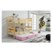 Dětská patrová postel s výsuvnou postelí ERYK 190x80 cm Bílá Bílá