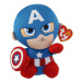 Meteor TY Beanie Babies Marvel CAPTAIN AMERICA, 15 cm (1)