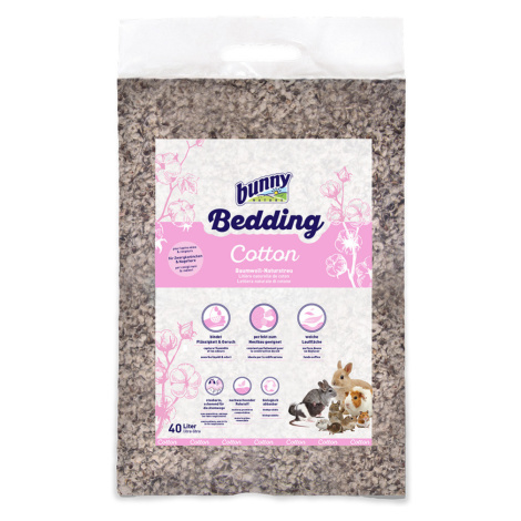Bunny Bedding Cotton přírodní bavlněná podestýlka - Výhodné balení: 2 x 40 l