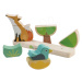 Dřevěná magnetická skládačka s liškou Foxy Magnetic Stacker Tender Leaf Toys 8 tvarovaných koste