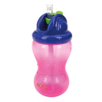 NUBY Netekoucí se sklápěcím brčkem a 360 ml, 12m+ červený