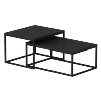 Přístavný stolek LEKA černá, sada 2 ks