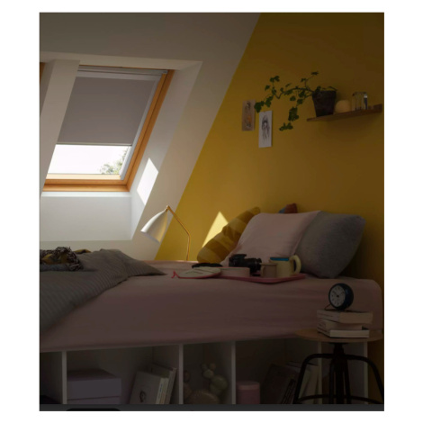 Zatemňující roleta VELUX DBL pro okna vyrobená před r. 2013 Barva rolety: Světle šedá (4204), Ba